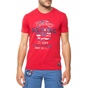 BATTERY-Ανδρικό t-shirt BATTERY κόκκινο