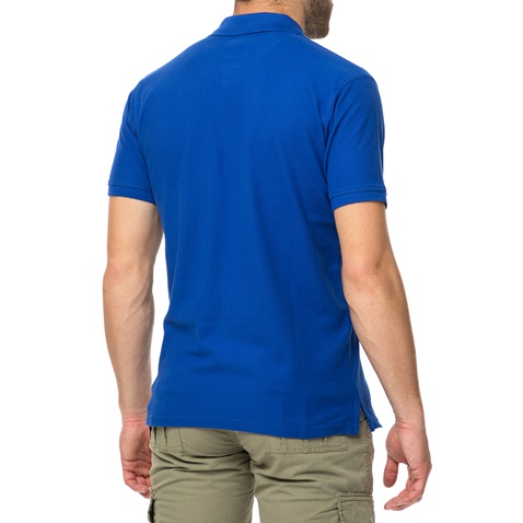 BATTERY-Ανδρικό πόλο t-shirt BATTERY μπλε royal 