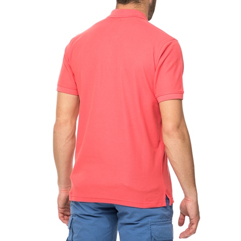 BATTERY-Ανδρικό πόλο t-shirt BATTERY κοραλί