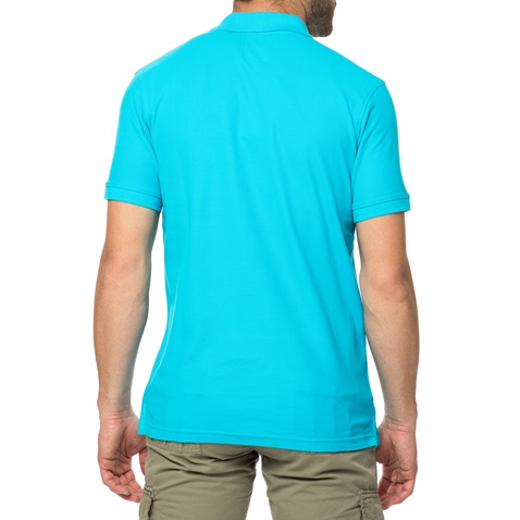 BATTERY-Ανδρικό πόλο t-shirt BATTERY τιρκουάζ