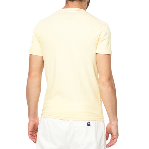 GREENWOOD-Ανδρική κοντομάνικη μπλούζα GREENWOOD ανοιχτό κίτρινο 