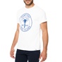 HAMPTONS-Ανδρικό t-shirt HAMPTONS PALM LOGO λευκό