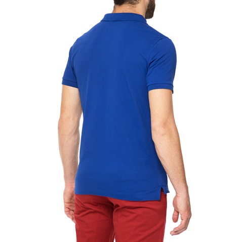 BEVERLY HILLS POLO CLUB-Ανδρικό πόλο t-shirt  MAGLIA μπλε royal