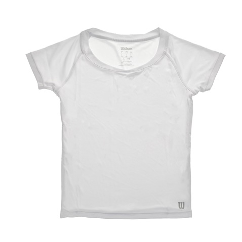 WILSON-Κοριτσίστικη κοντομάνικη μπλούζα τένις WILSON G CORE λευκή 