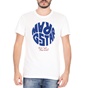 G-STAR RAW-Ανδρικό t-shirt G-STAR RAW GRAPHIC 6 R T S\S λευκό μπλε