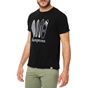 HAMPTONS-Ανδρικό t-shirt HAMPTONS μαύρο με στάμπα SURF BOARDS