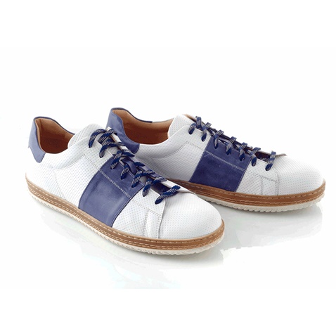 CHANIOTAKIS-Ανδρικά sneakers SPORT COLANDER λευκά-μπλε