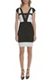 GUESS-Γυναικείο φόρεμα ALTEA GUESS λευκό-μαύρο