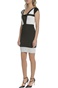 GUESS-Γυναικείο φόρεμα ALTEA GUESS λευκό-μαύρο