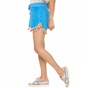 MYMOO-Γυναικείο πετσετέ σορτς με φουντίτσες MYMOO μπλε-μοβ