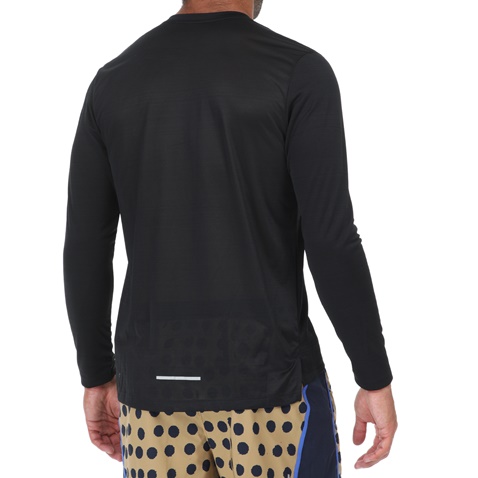 NIKE-Ανδρική αθλητική μακρυμάνικη μπλούζα ΝΙΚΕ DRY MILER TOP μαύρη