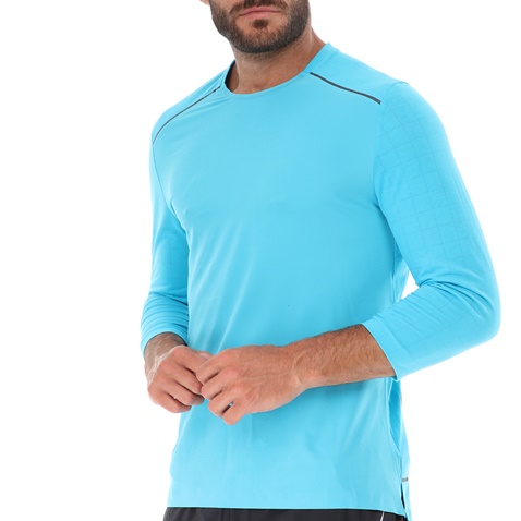NIKE-Ανδρική μπλούζα για τρέξιμο Nike BRTHE RISE 365 3QTR TCH PCK μπλε