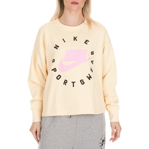 NIKE-Γυναικεία φούτερ μπλούζα NIKE μπεζ ροζ
