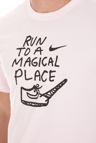 NIKE-Ανδρικό t-shirt NIKE DRY TEE DFC MAGIC PLACE ροζ