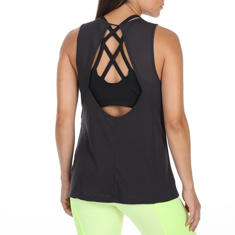 NIKE-Γυναικεία αμάνικη μπλούζα Nike Dri-FIT Women's Open-Back ανθρακί
