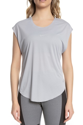NIKE-Γυναικεία κοντομάνικη μπλούζα Nike City Sleek γκρι-ασημί
