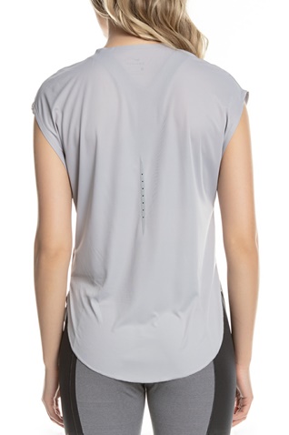 NIKE-Γυναικεία κοντομάνικη μπλούζα Nike City Sleek γκρι-ασημί