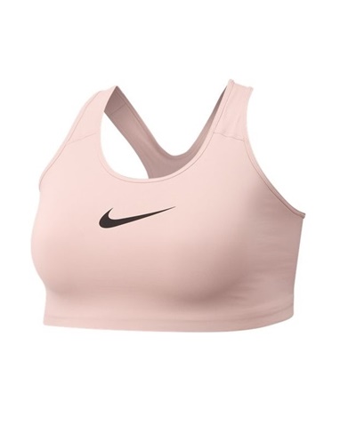 NIKE-Γυναικείο αθλητικό μπουστάκι NIKE SWOOSH PLUS SIZE BQ0973 ροζ