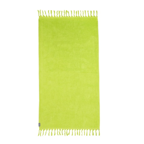 JUST POLO-Unisex πετσέτα θαλάσσης - παρεό JUST POLO κίτρινη-πράσινη