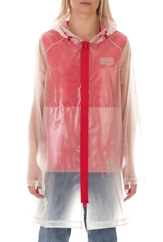 CIESSE PIUMINI-Γυναικείο αδιάβροχο jacket CIESSE PIUMINI SHARON διάφανο κόκκινο