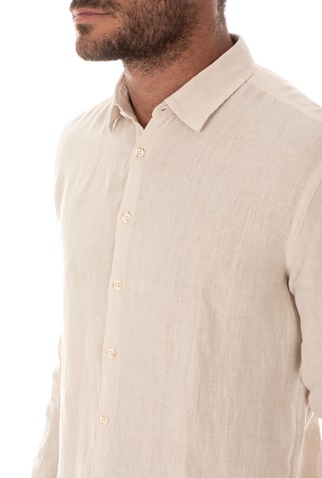 SSEINSE-Ανδρικό πουκάμισο SSEINSE μπεζ