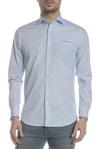 SSEINSE-Ανδρικό μακρυμάνικο πουκάμισο SSEINSE γαλάζιο