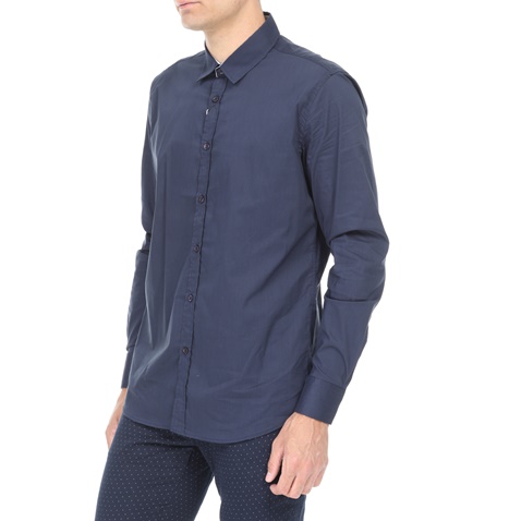 SSEINSE-Ανδρικό πουκάμισο SSEINSE μπλε