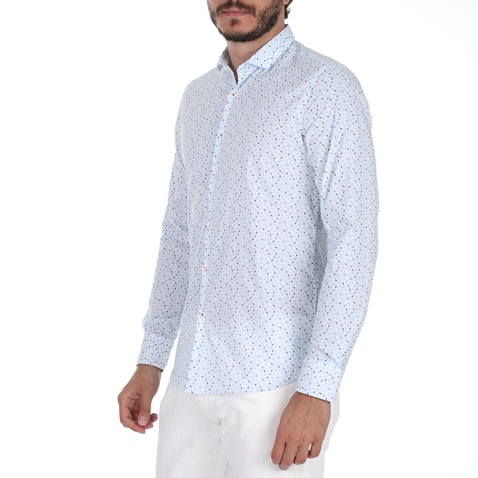 SSEINSE-Ανδρικό πουκάμισο SSEINSE λευκό μπλε