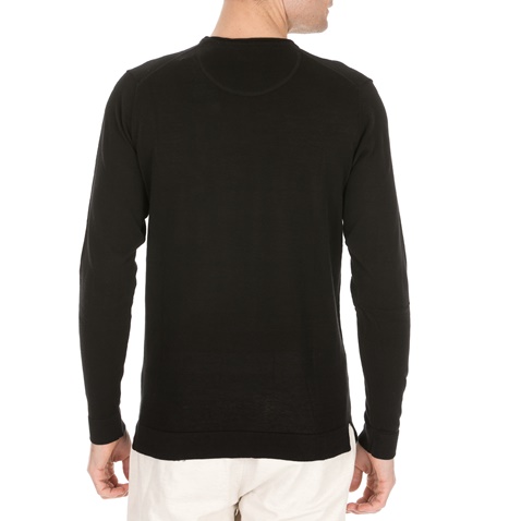 SSEINSE-Ανδρική πλεκτή μπλούζα SSEINSE GIROCOLLO μαύρη