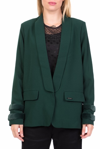 NUMPH-Γυναικείο σακάκι ESTEFANIA NUMPH σκούρο πράσινο