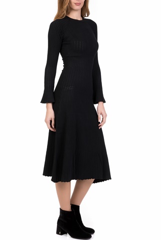 MOLLY BRACKEN-Γυναικείο midi φόρεμα MOLLY BRACKEN μαύρο