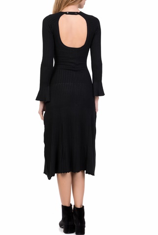 MOLLY BRACKEN-Γυναικείο midi φόρεμα MOLLY BRACKEN μαύρο