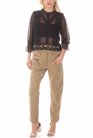 GUESS-Γυναικεία μακρυμάνικη μπλούζα ZELDA GUESS μαύρη