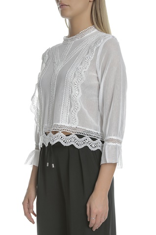 GUESS-Γυναικεία μακρυμάνικη μπλούζα ZELDA GUESS λευκή