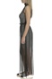 GUESS-Γυναικείο μάξι φόρεμα TINA GUESS λευκό-μαύρο