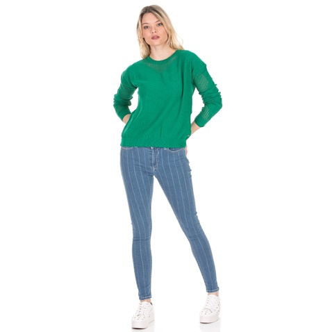 GARCIA JEANS-Γυναικείο πουλόβερ GARCIA JEANS πράσινο
