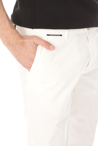 SCOTCH & SODA-Ανδρικό παντελόνι SCOTCH & SODA λευκό