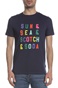SCOTCH & SODA-Ανδρική κοντομάνικη μπλούζα SCOTCH & SODA μπλε με στάμπα