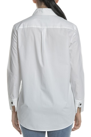 SCOTCH & SODA-Γυναικείο μακρυμάνικο πουκάμισο SCOTCH & SODA  BOYFRIEND FIT λευκό