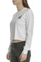 SCOTCH & SODA-Γυναικεία cropped μακρυμάνικη μπλούζα SCOTCH & SODA λευκή