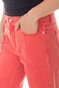 KARL LAGERFELD-Γυναικεία τζιν crop παντελόνι KARL LAGERFELD COLOR WASH κοραλί