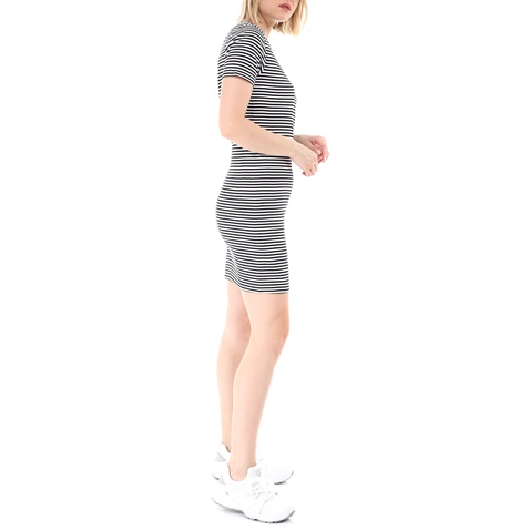 CALVIN KLEIN JEANS-Γυναικείο mini φόρεμα CALVIN KLEIN JEANS ασπρόμαυρο