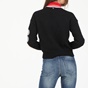TWIN-SET-Γυναικείο cropped πουλόβερ TWIN-SET μαύρο κόκκινο