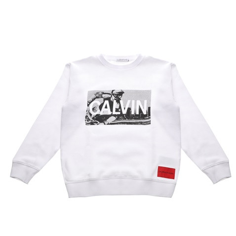 CALVIN KLEIN JEANS KIDS-Παιδική φούτερ μπλούζα CALVIN KLEIN JEANS KIDS λευκή 
