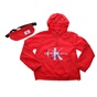 CALVIN KLEIN JEANS KIDS-Παιδικό αντιανεμικό jacket και τσαντάκι CALVIN KLEIN JEANS KIDS κόκκινο