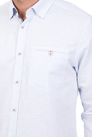 TED BAKER-Ανδρικό μακρυμάνικο πουκάμισο TED BAKER RABBBT γαλάζιο