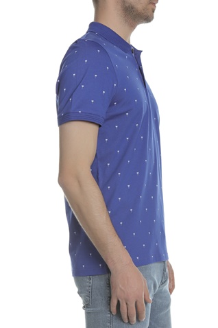 TED BAKER-Ανδρικό πόλο t-shirt TED BAKER PALM TREE μπλε