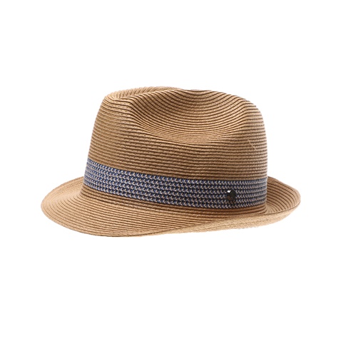 TED BAKER-Ανδρικό καπέλο TED BAKER LEMONY STRAW TRILBY μπεζ