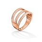 FOLLI FOLLIE-Ασημένιο δαχτυλίδι FOLLI FOLLIE FASHIONABLY SILVER ESSENTIALS ροζ χρυσό