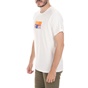 CONVERSE-Ανδρική κοντομάνικη μπλούζα Converse Reverse Box λευκή